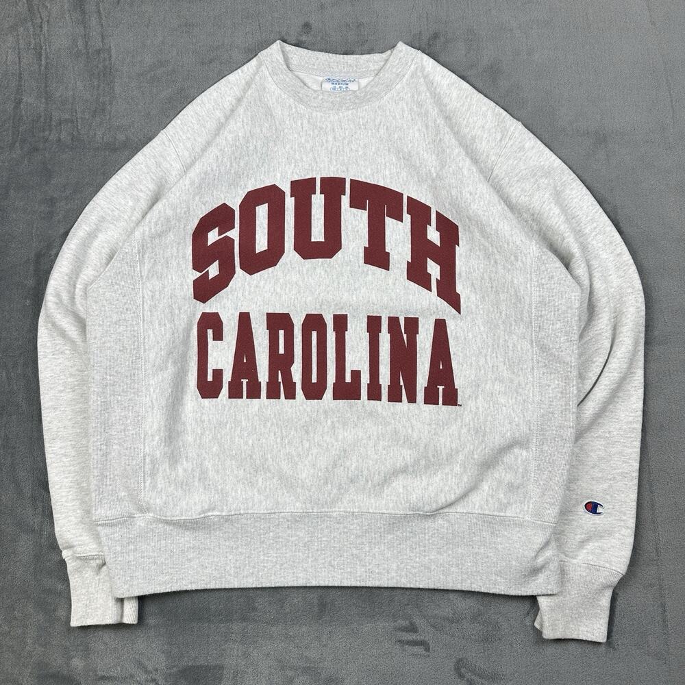 VTG Champion Reverse Weave South Carolina Sweatshirt Medium Grey Y2K Pullover
